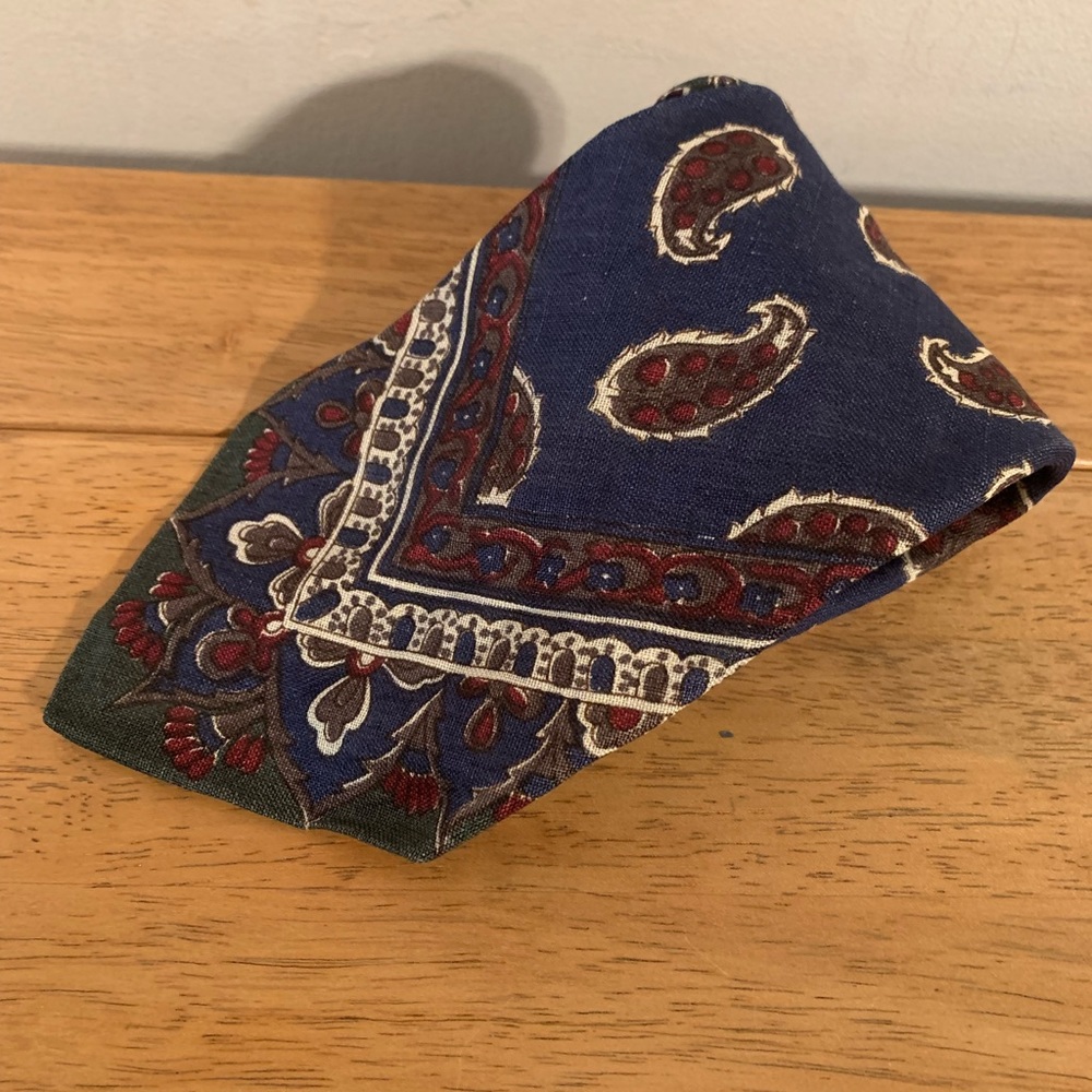 Tommy Hilfiger Blue And Burgundy Paisley Tie